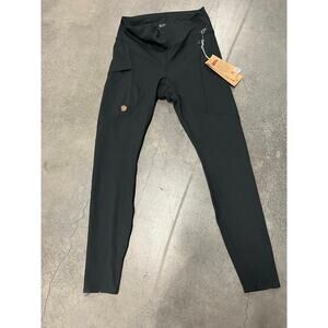 NWT Fjallraven Abisko Trail Trekking Hiking Climb Cargo Leggings Black Womens